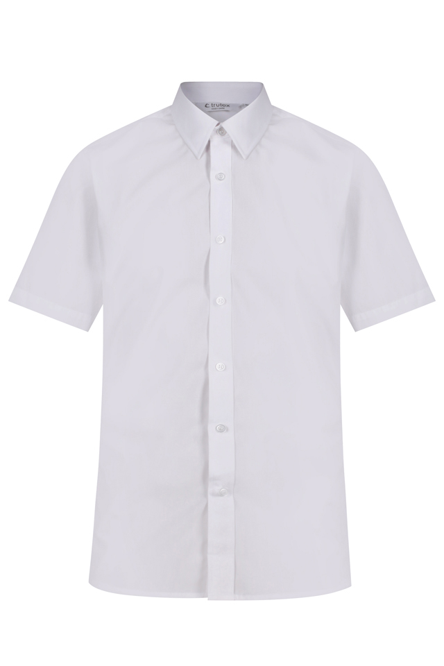 TRUTEX SHORT SLEEVE SLIM FIT NON IRON SHIRTS - TWIN PACK